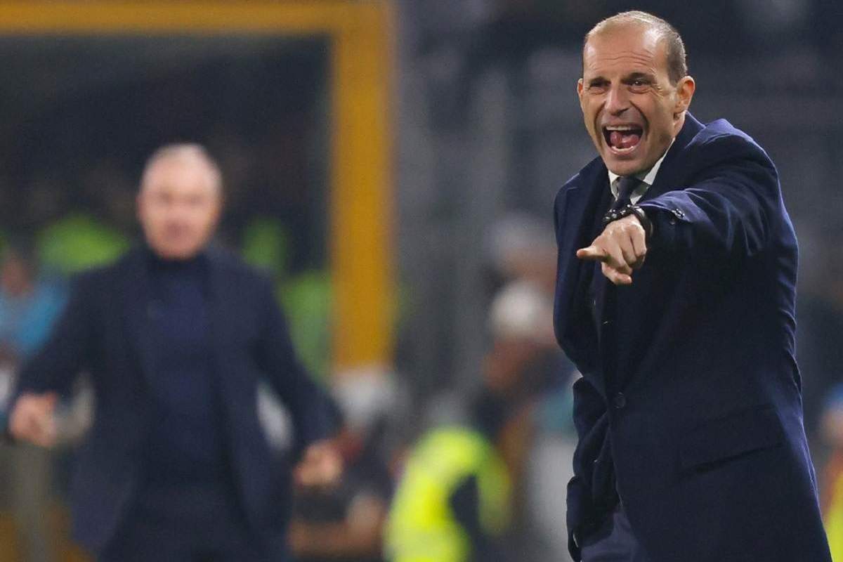 Allegri arrabbiato in panchina