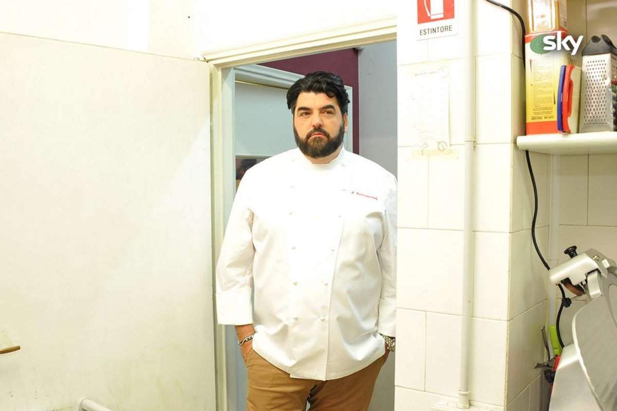Antonino Cannavacciuolo in cucina
