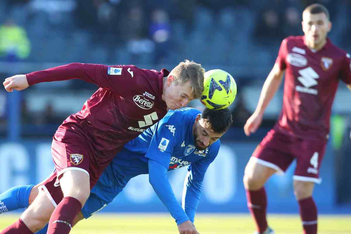 Perr Schuurs in azione con il Torino