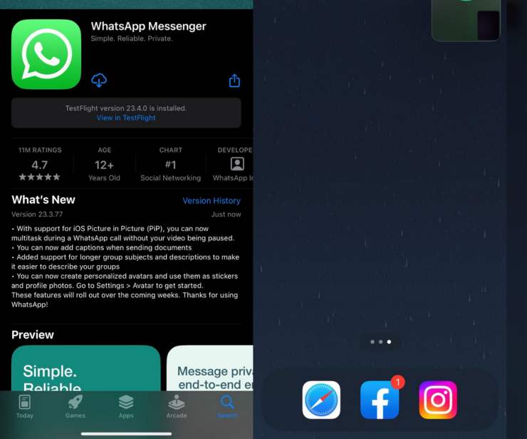 WhatsApp nuova modalità