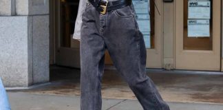 Blue jeans indossati