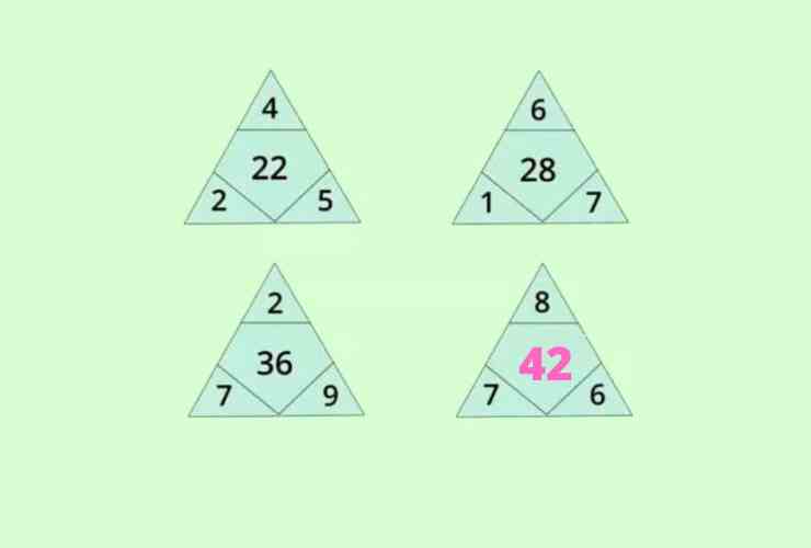 soluzione test matematico numero mancante