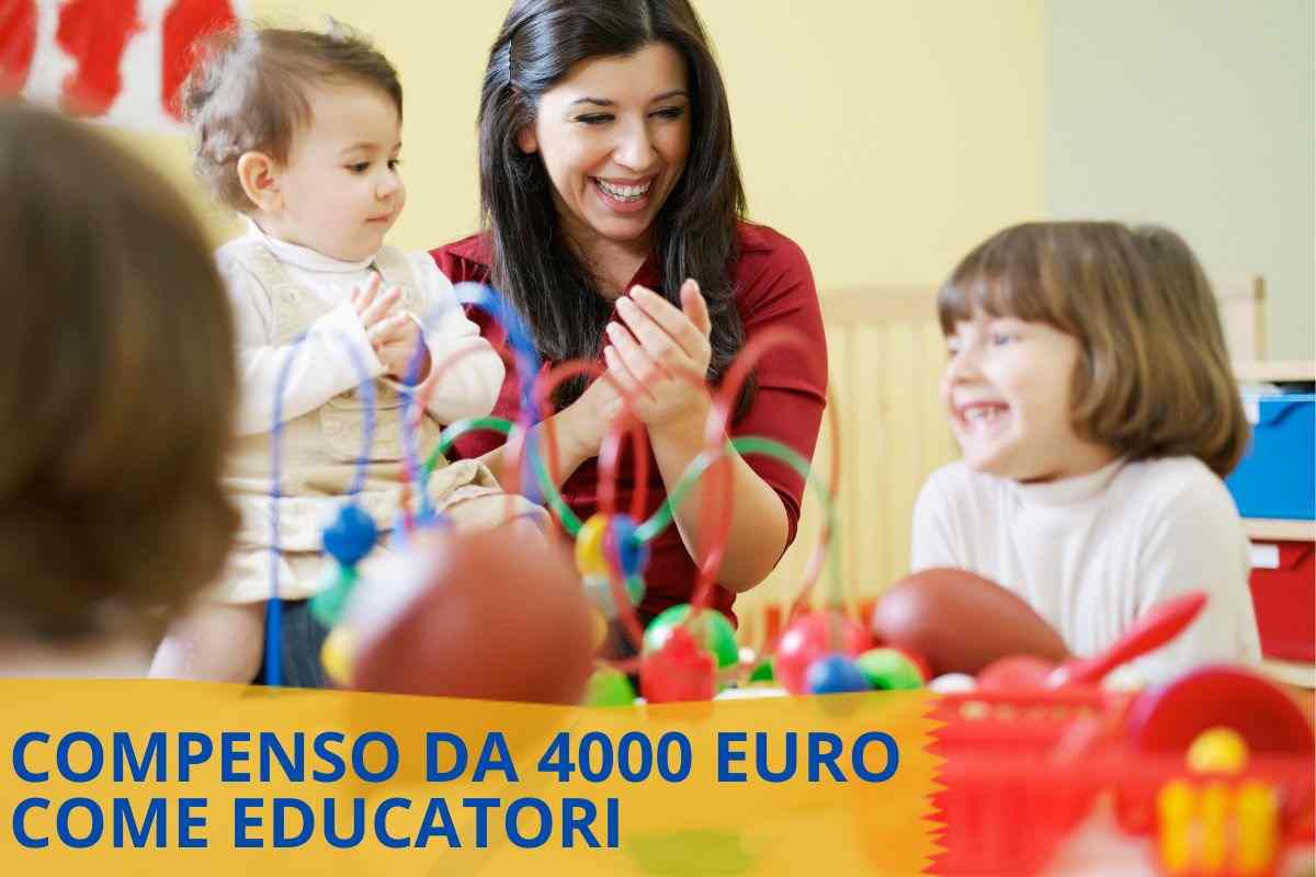4000 euro di stipendio come educatori