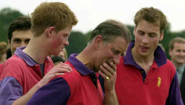 William, Harry e Carlo da giovani