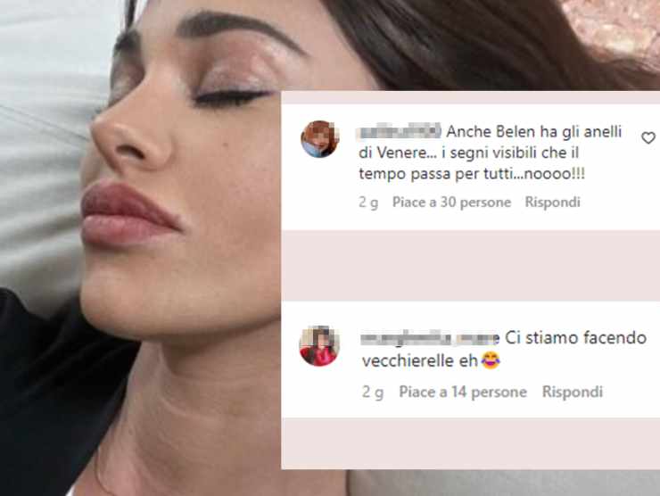 belen rodriguez attaccata per un dettaglio