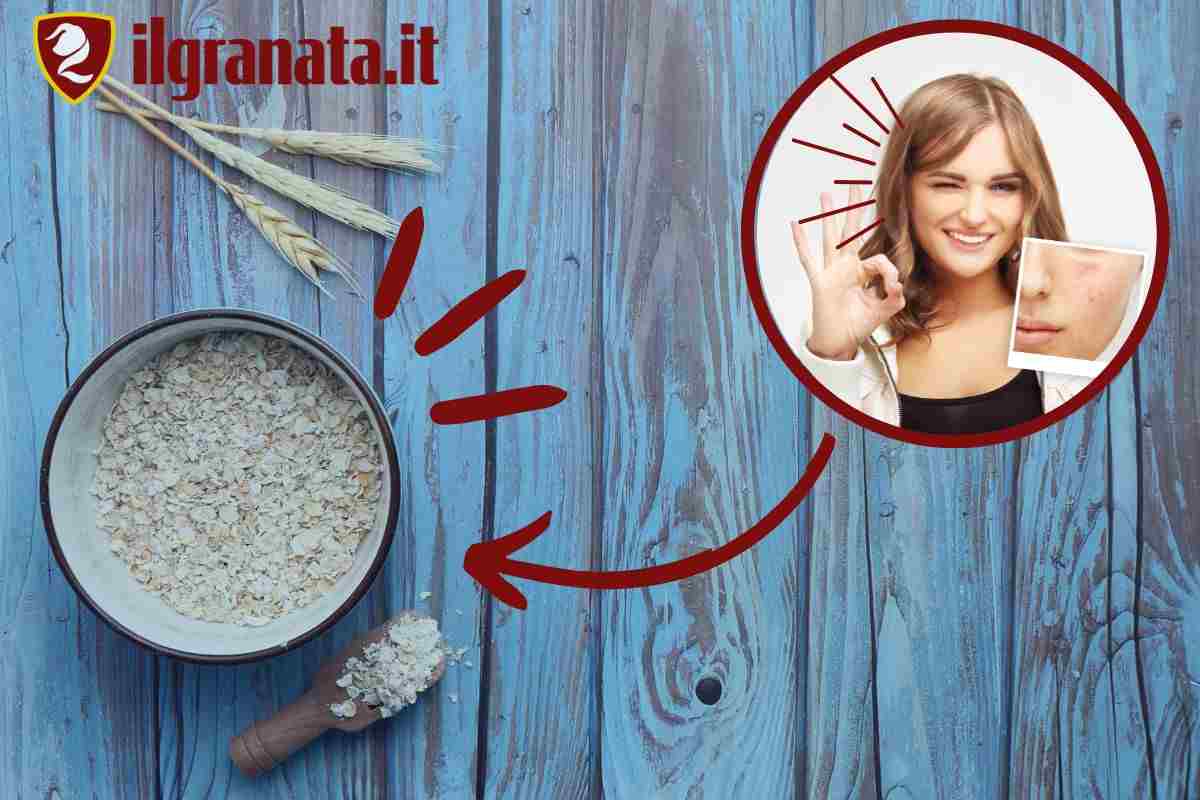 farina d'avena trattamento viso