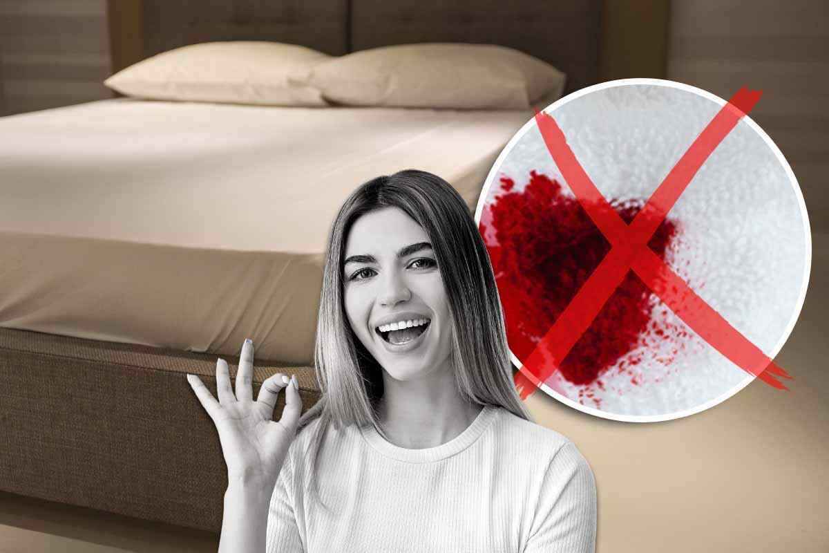 Togliere le macchie di sangue dal letto