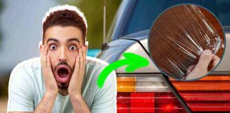 Avvolgere l'auto con la pellicola trasparente è un trucco utilissimo