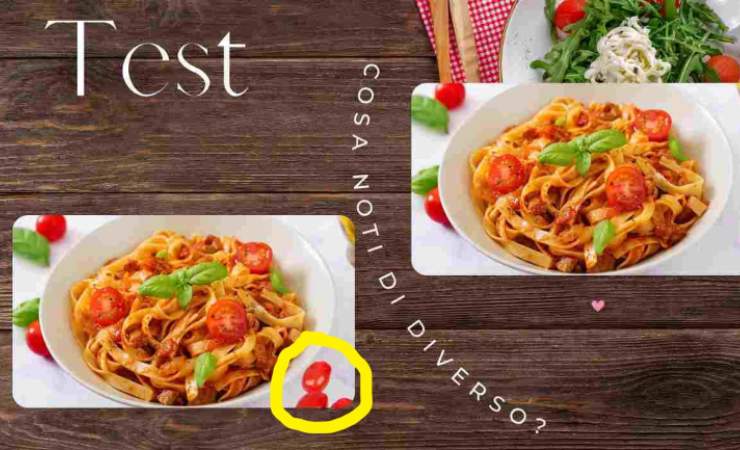 test differenze piatti di pasta 