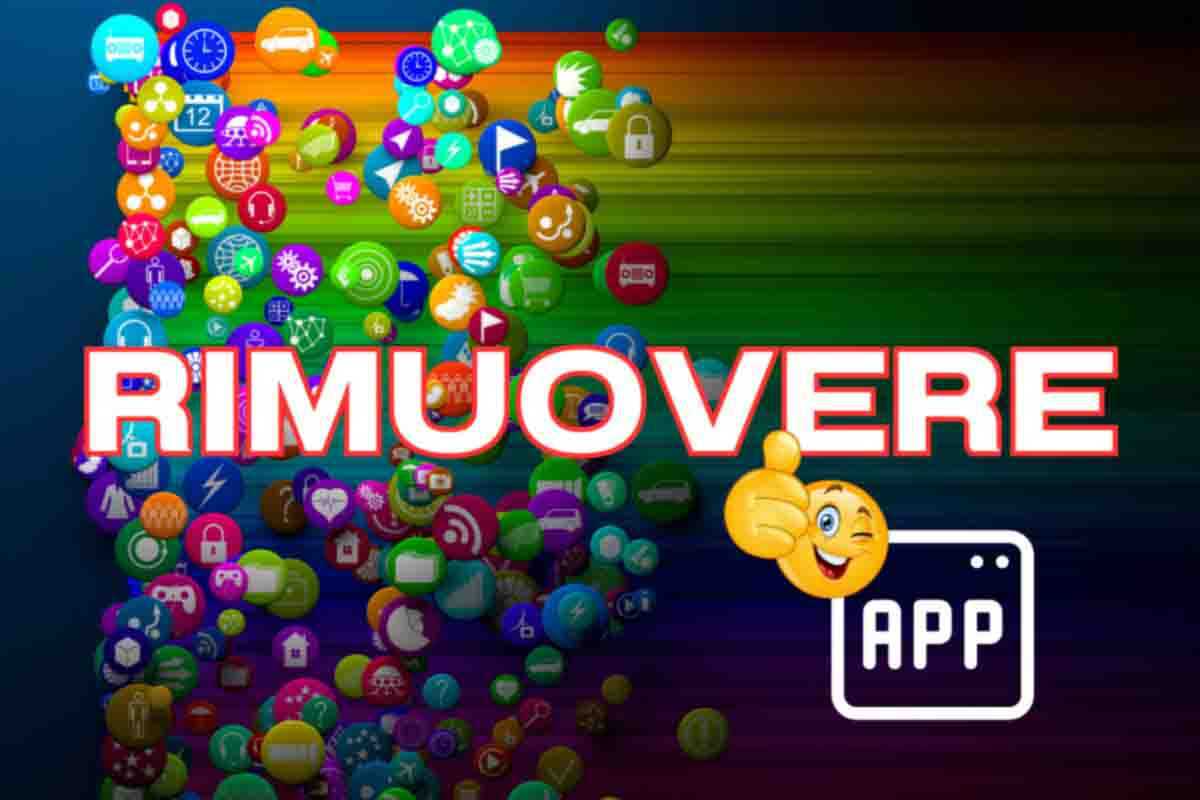 rimuovere app su Android