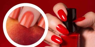 unghie color pesca tendenza