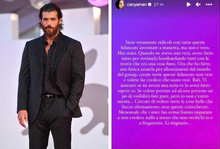 Can Yaman messaggio Instagram