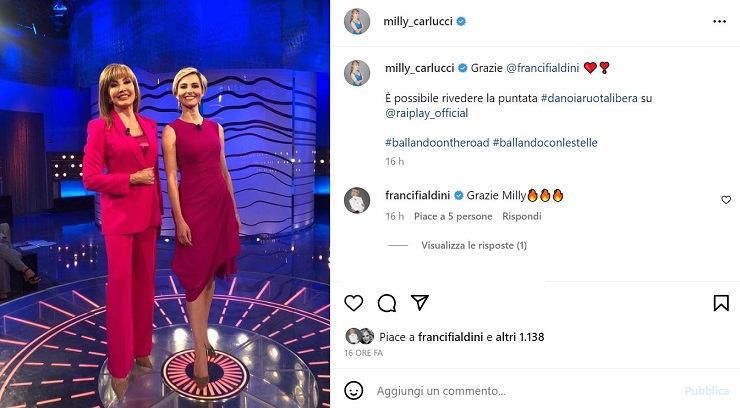 milly carlucci post instagram
