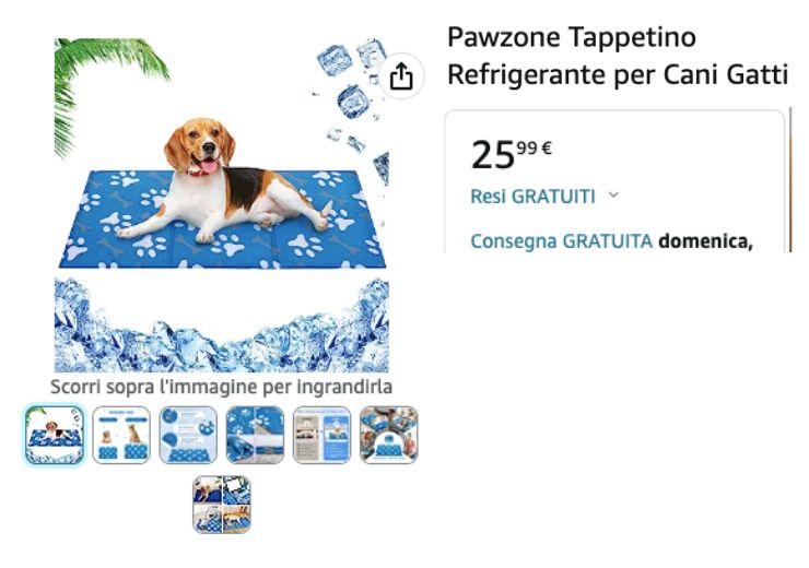 tappetino rinfrescante amazon