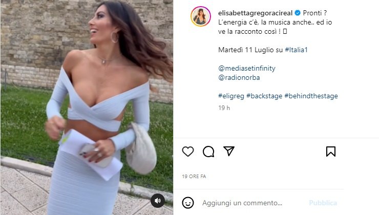 Elisabetta Gregoraci Battiti abiti succinti