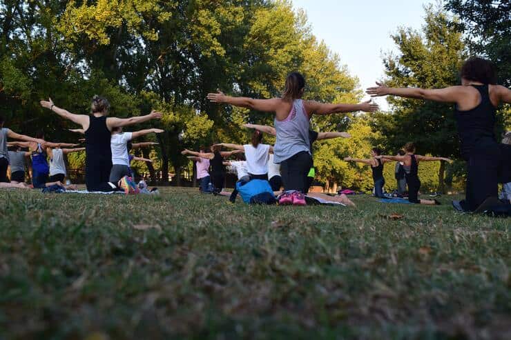 pilates moderno all'aperto