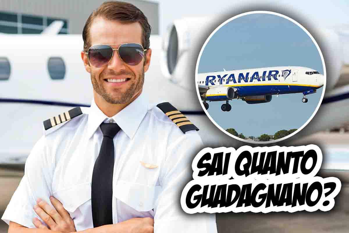 guadagno pilota ryanair