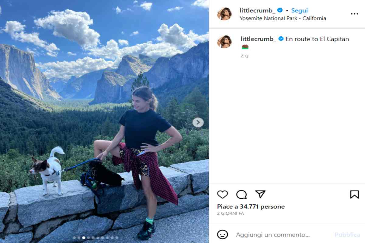 vacanza esclusiva tra sequoie e cascate per Elisabetta Canalis