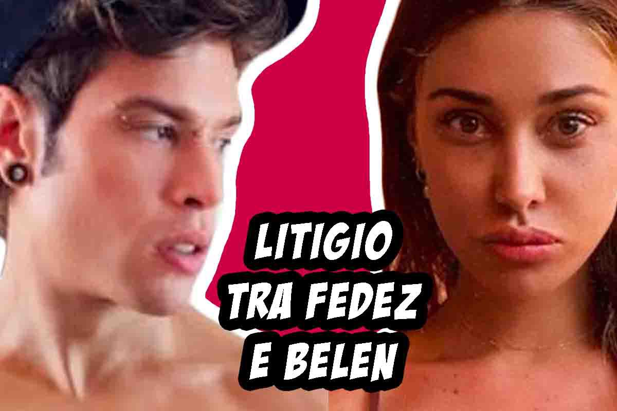 Belen lite furiosa Fedez