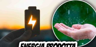 Produrre energia con la pioggia